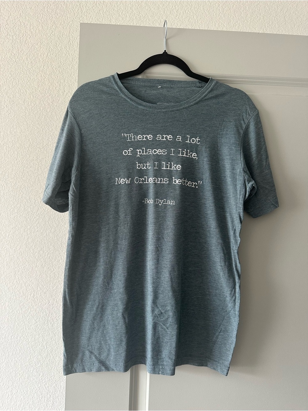 Men's Heather Slate Graphic Tee - Bob Dylan Quote